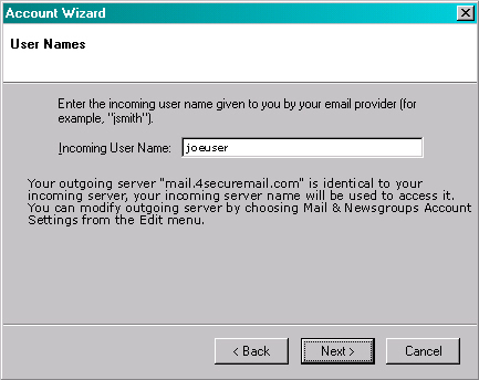 mozilla mail POP screenshot