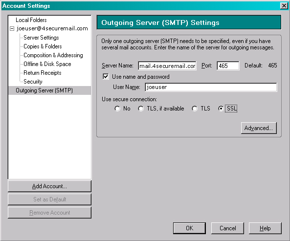 mozilla mail POP screenshot